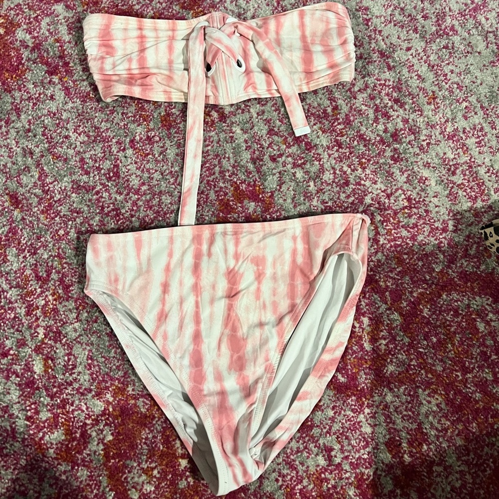 micheal koris pink and white bikini